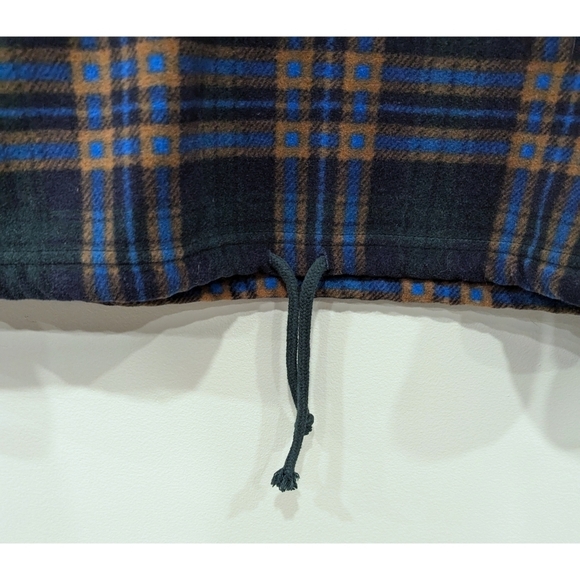 Gap Vintage Blue and Brown Plaid Flannel Half Zip Pullover Size XS - Picture 2 of 8